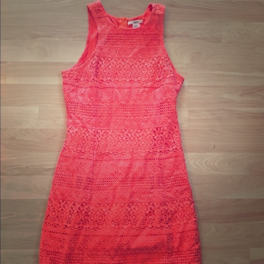 Coral Lace Dress